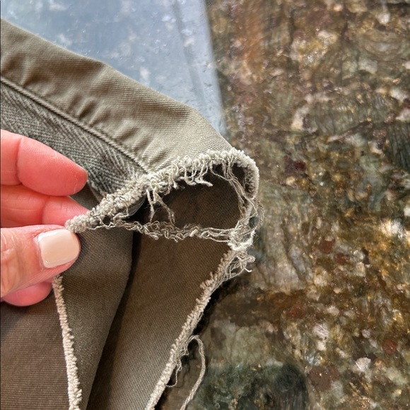 Pistola Cropped Wide Leg Ankle Length Jeans Green Grunge Casual Bohemian 30 - Picture 13 of 13